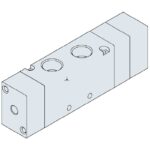 Monostabil 5/3 luftmanövrerad luftventil med avluftat mittläge 4A400