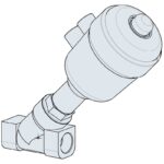 Processventil vinklad luftstyrd normalt stängd 3/4" 2J200