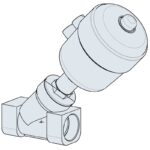 Processventil vinklad luftstyrd normalt stängd 1-1/4" 2J320